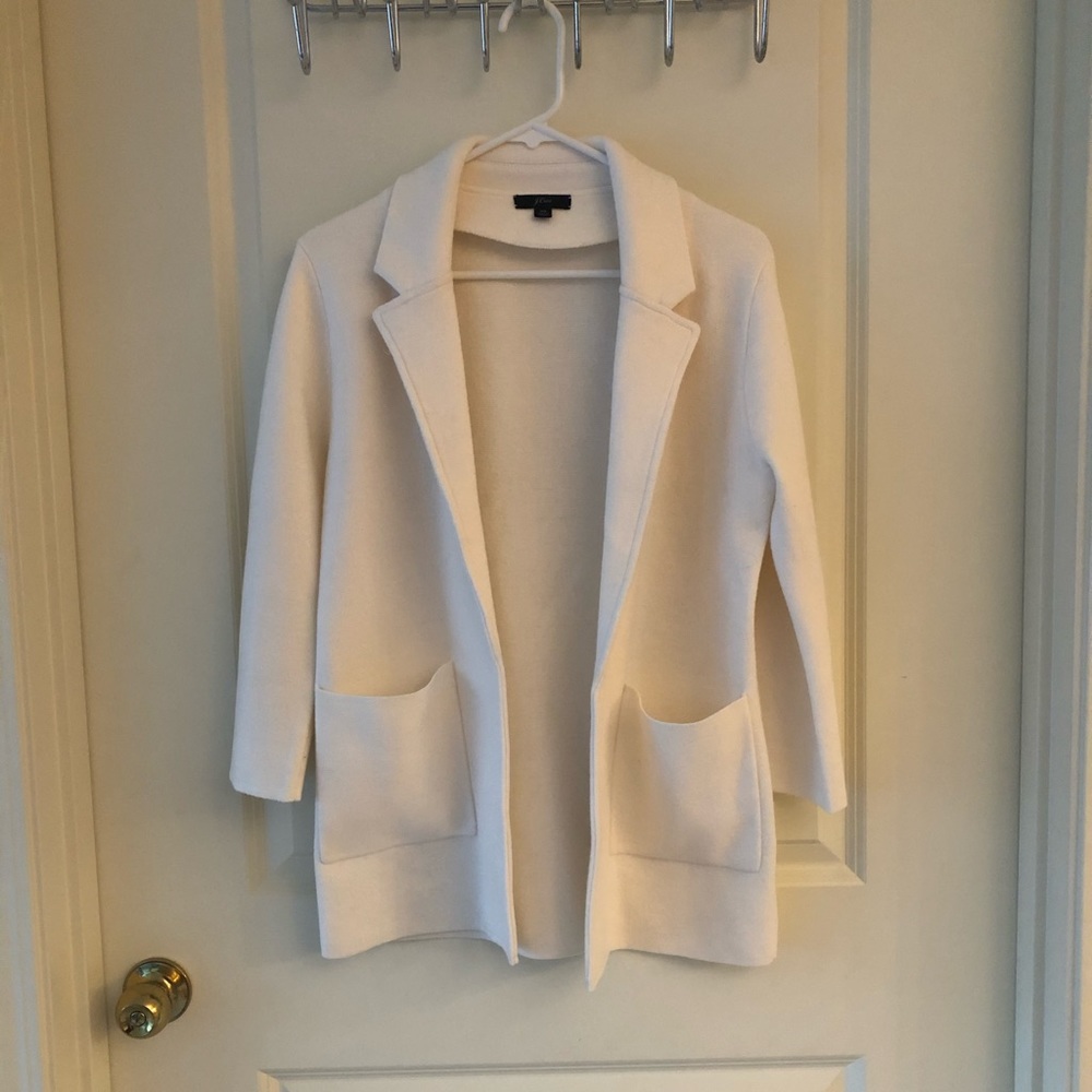 J.Crew sweater blazer in white